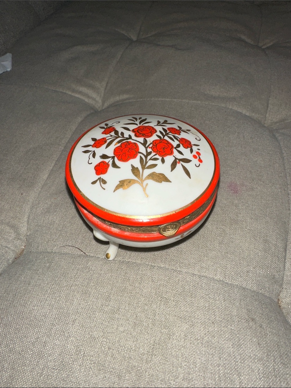 vintage Isco ceramic trinket box